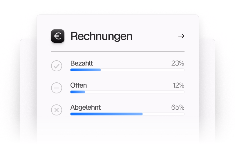 Ein Dashboard voller abgelehnter Rechnungen, wegen schlechter Website