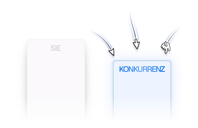 Die Konkurrenz bekommt mehr Kunden, obwohl sie schlechter ist, aber ihre Website besser ist