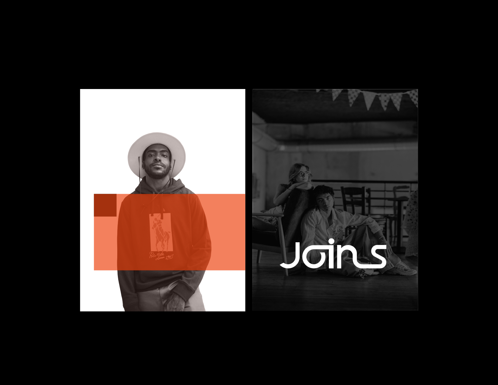 Group of young people with an orange stripe