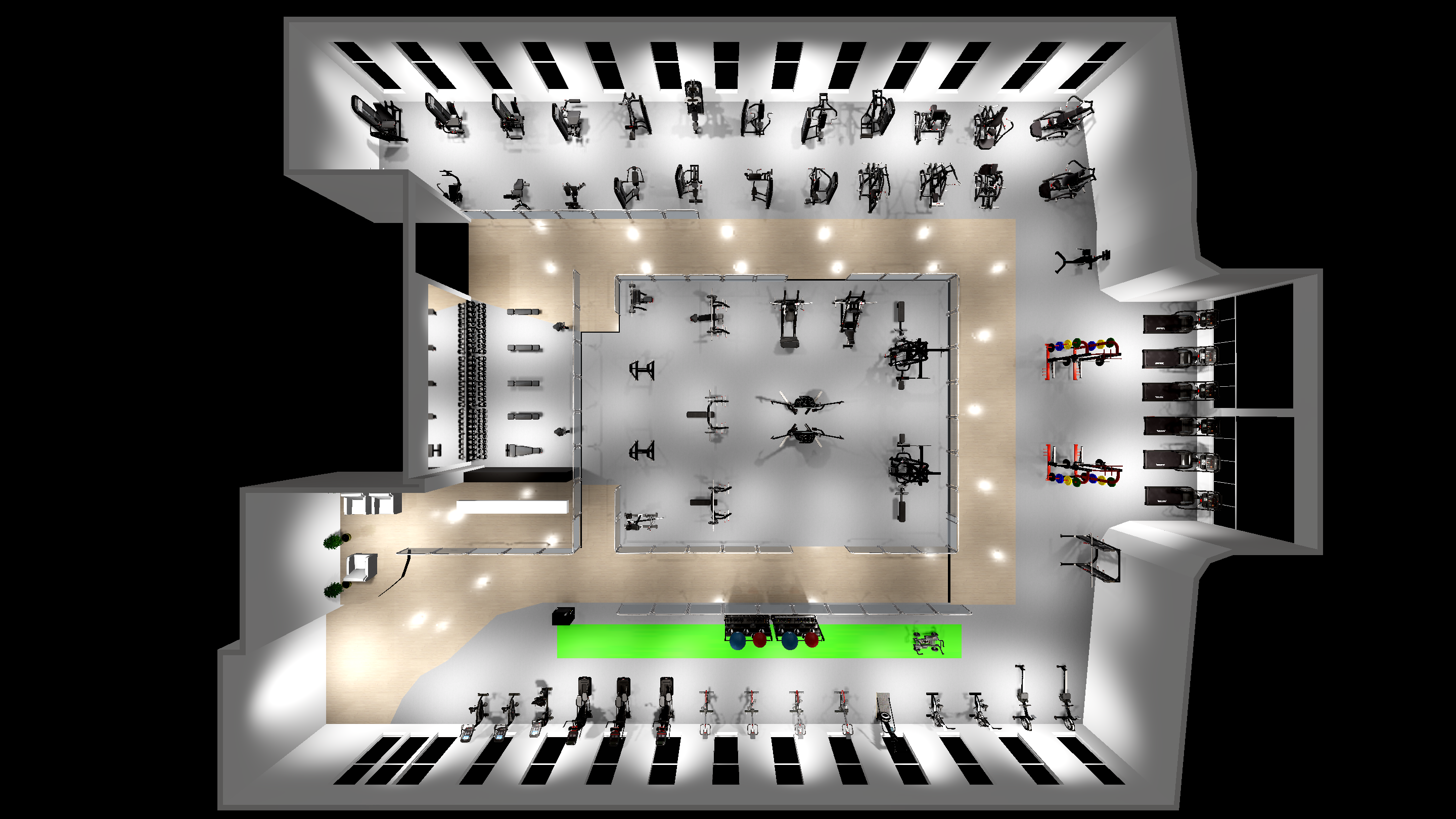 Gym Design Layout Top Down View
