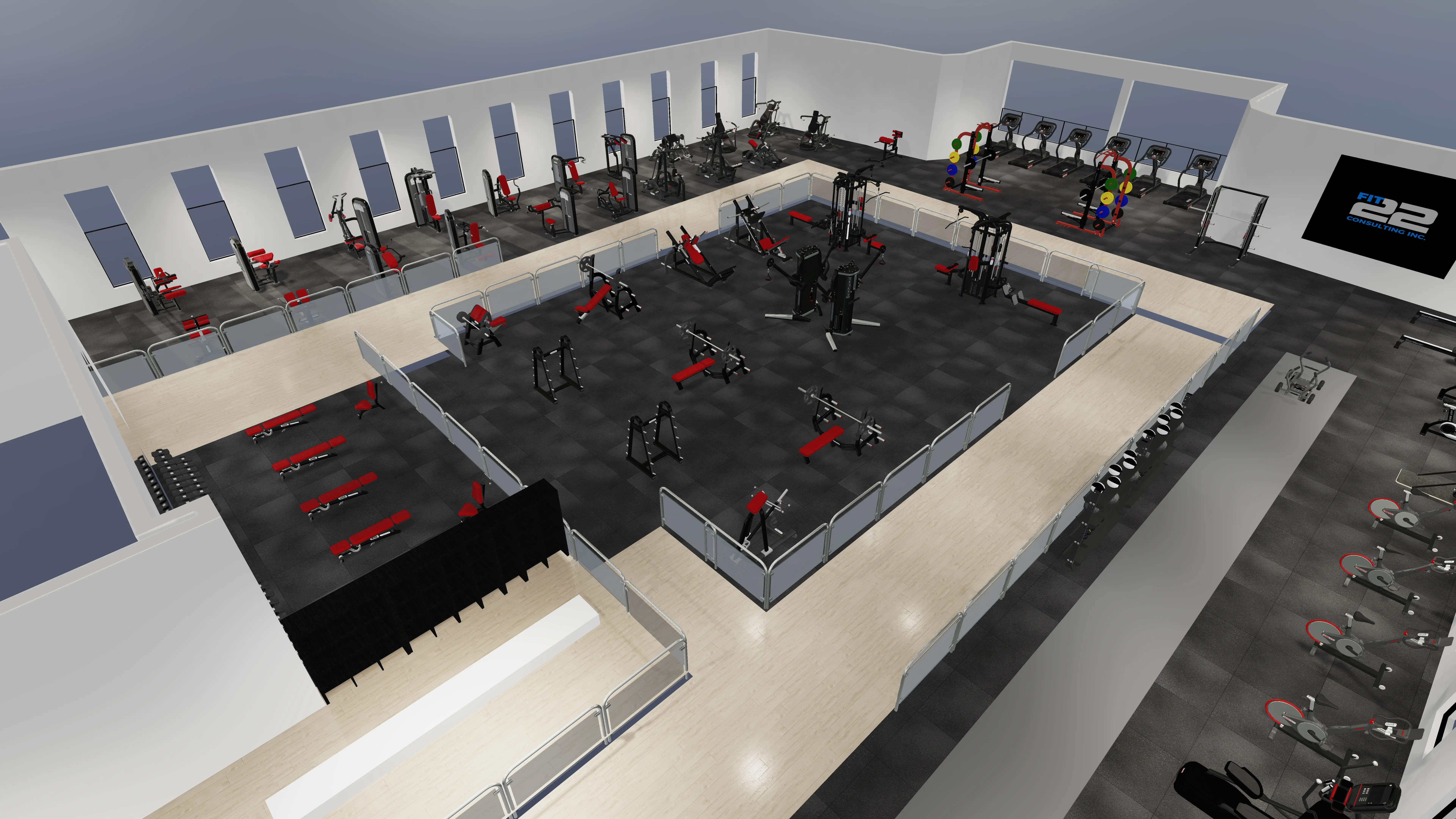 Gym Design Layout Top Down View
