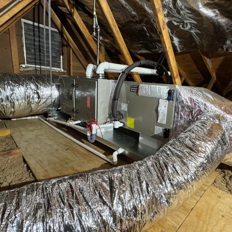 Attic HVAC unit