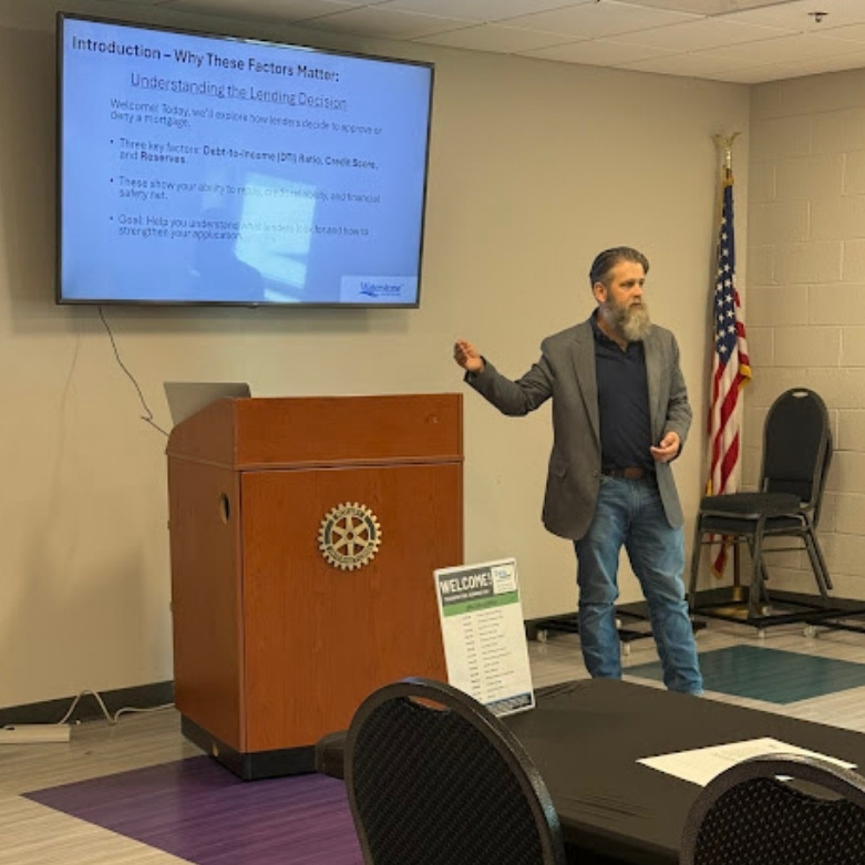 Dale Fater giving a presentation