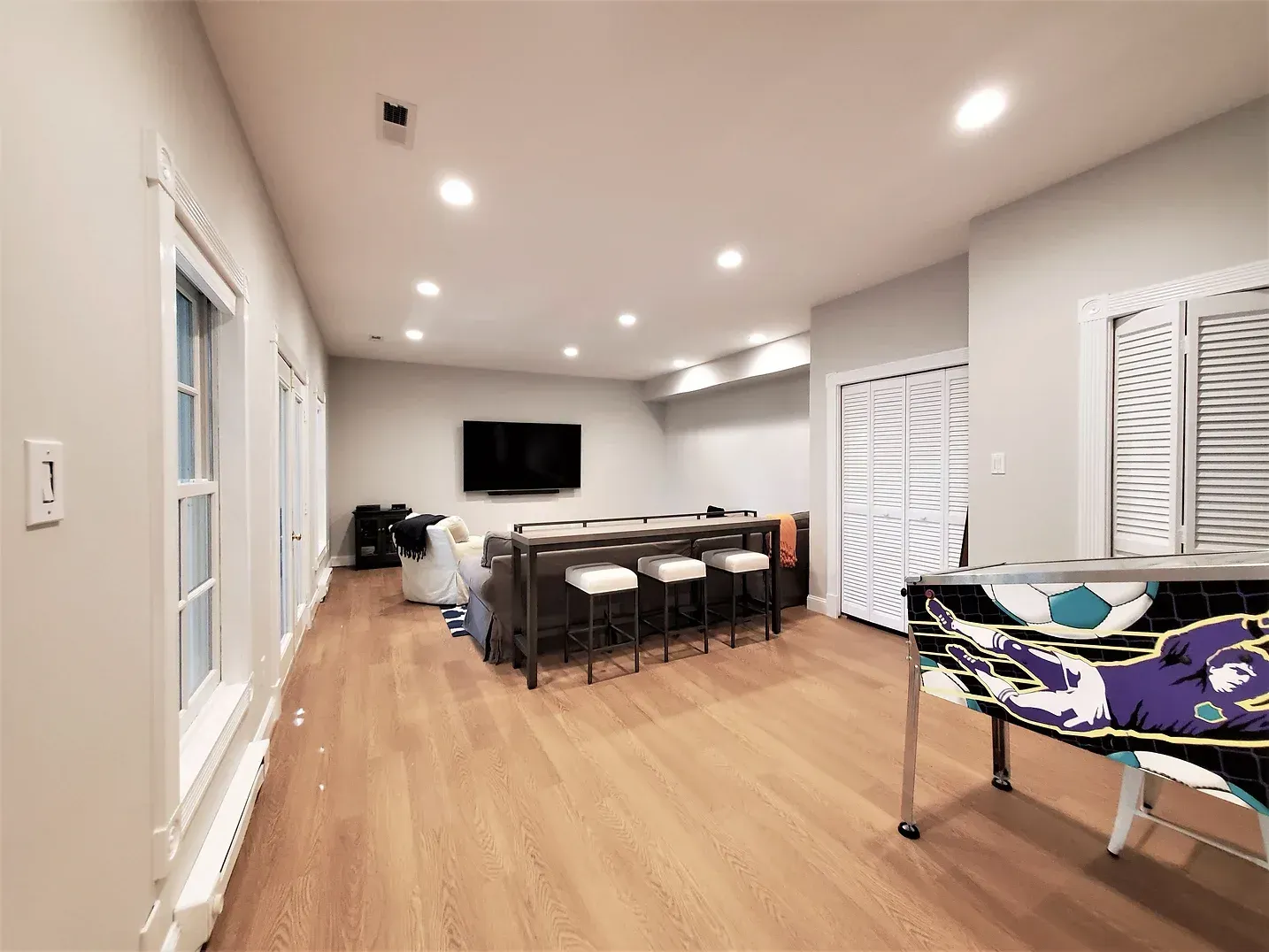 Freshly painted basement