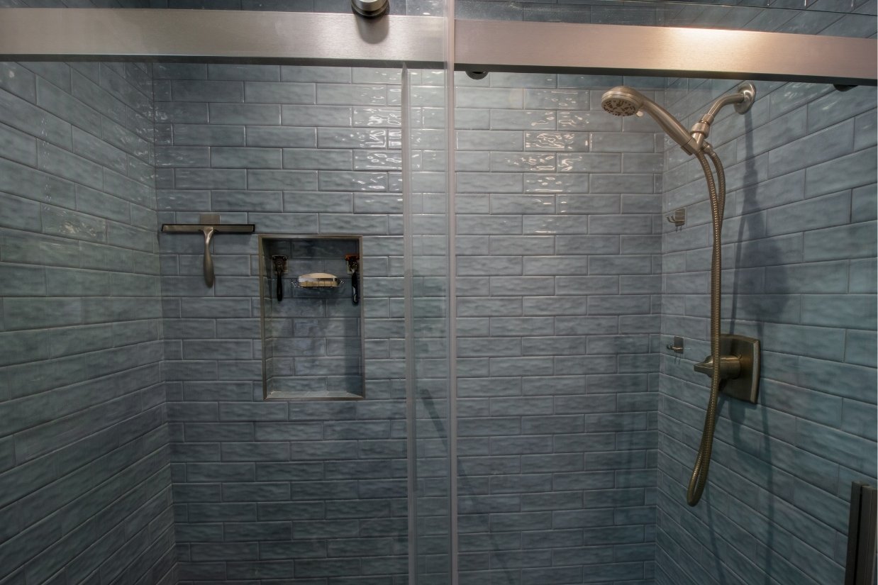 Shower with tile work