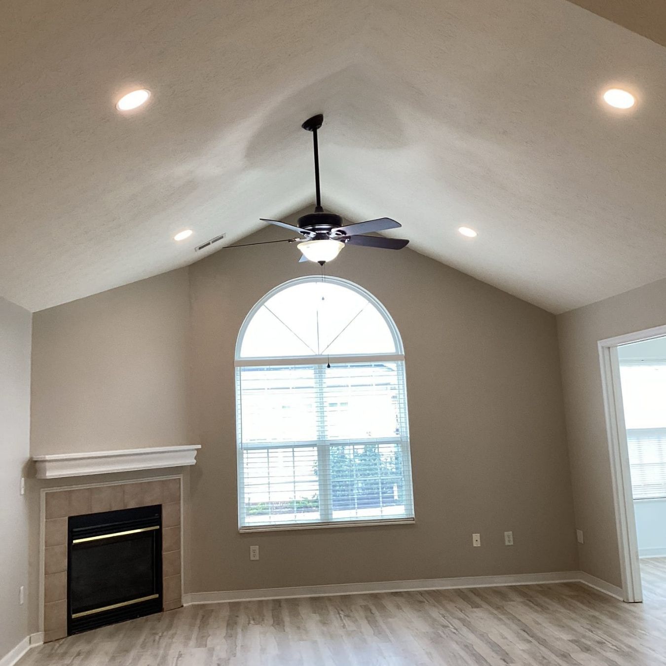 Recessed lighting in a vaulted ceiling