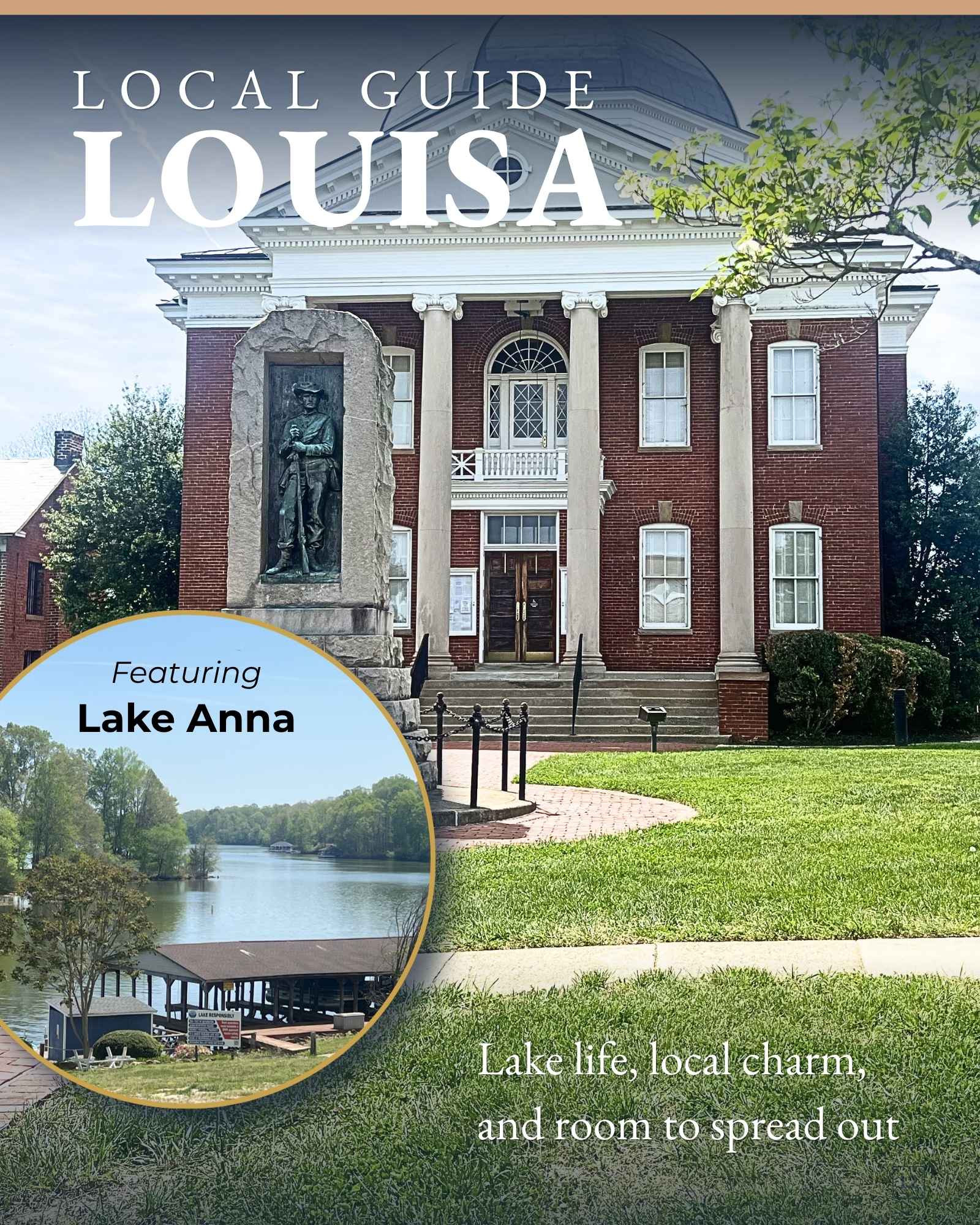 Photo of Louisa Virginia with bubble that shows Lake Anna