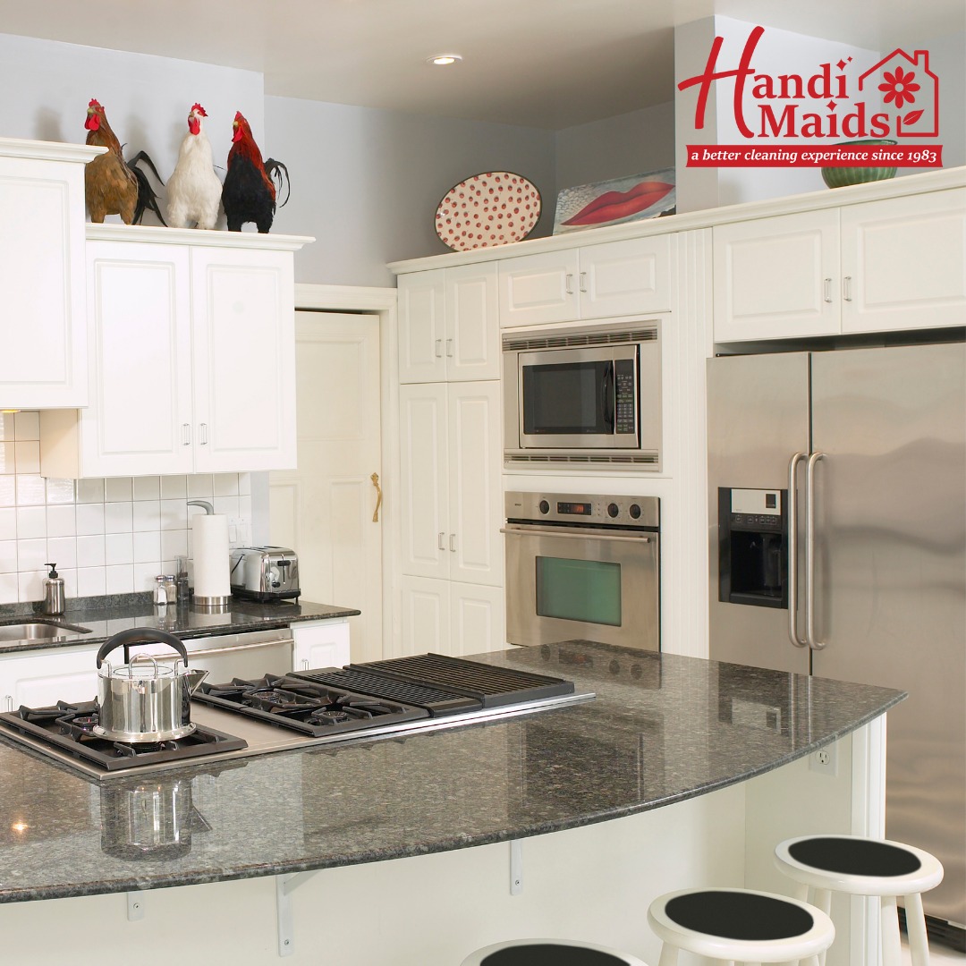Clean kitchen with island