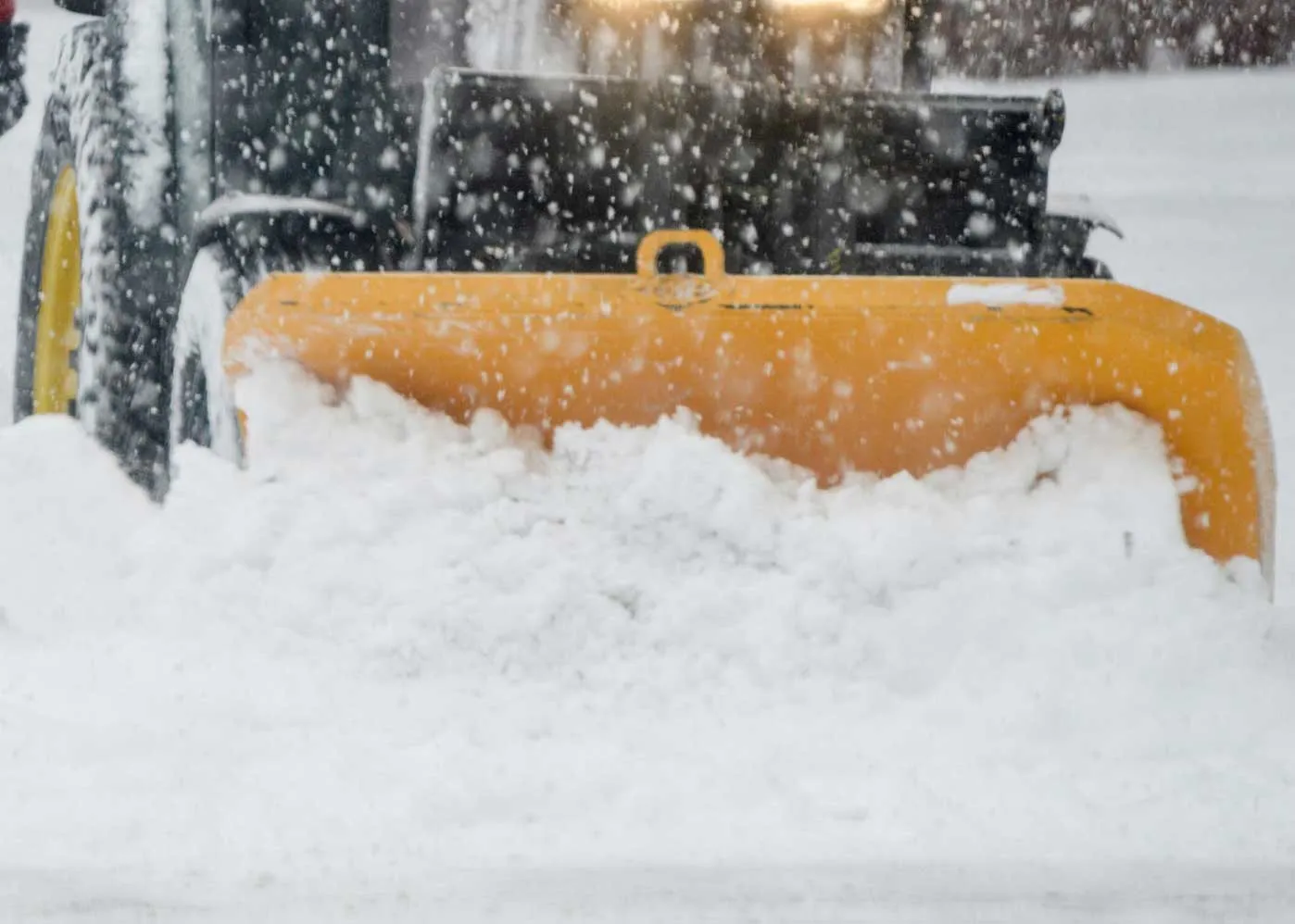 snowplow pushing snow