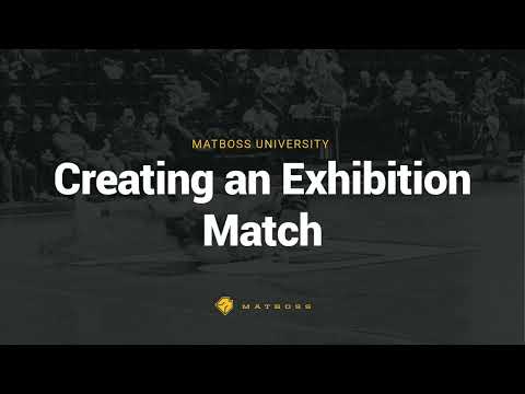 Creating an Exhibition Match in MatBoss