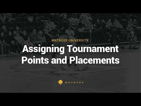 How to Assign Tournament Points and Placements in MatBoss