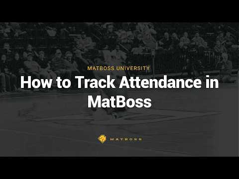 How to Track Attendance in MatBoss