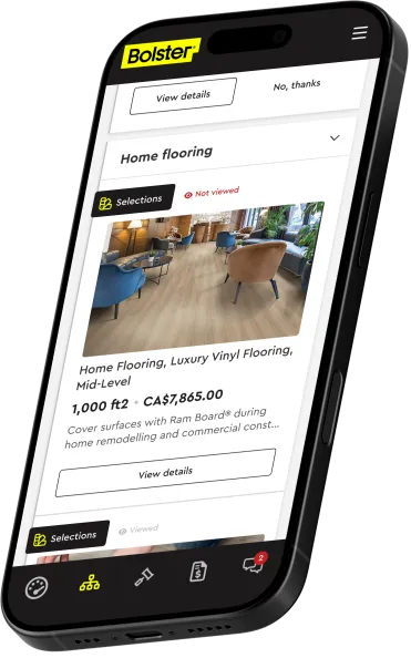 The Bolster App, shown on an iPhone 16
