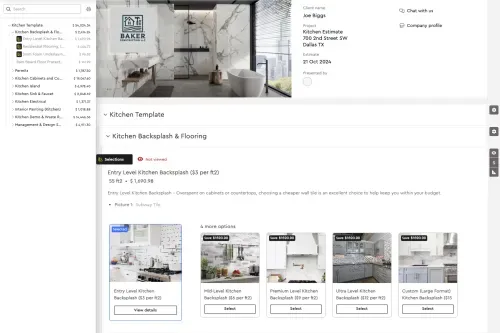 Dashboard mockup