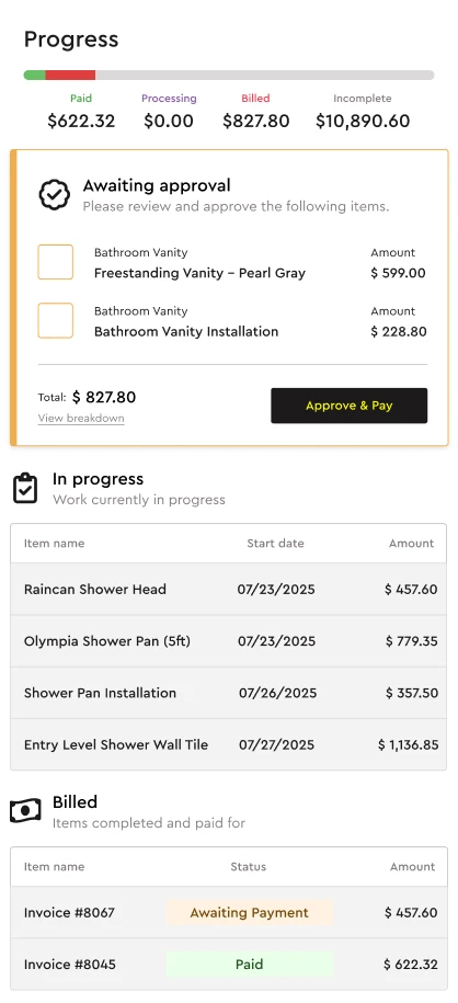 Bolster client portal mobile