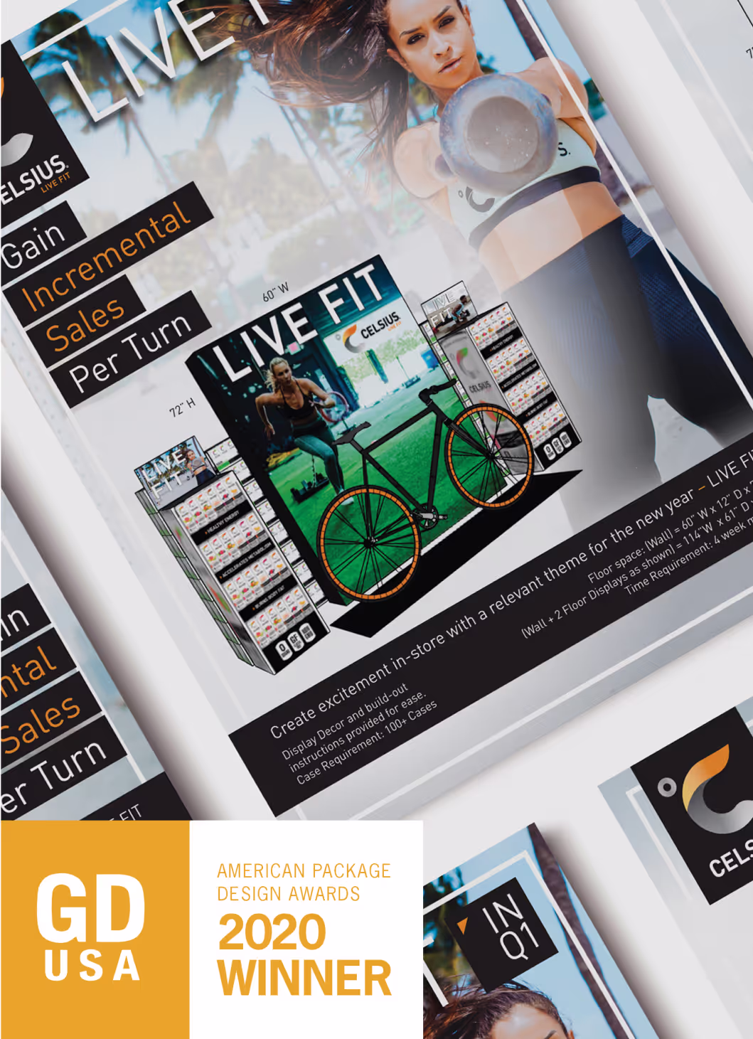 Celsius Live Fit POS display