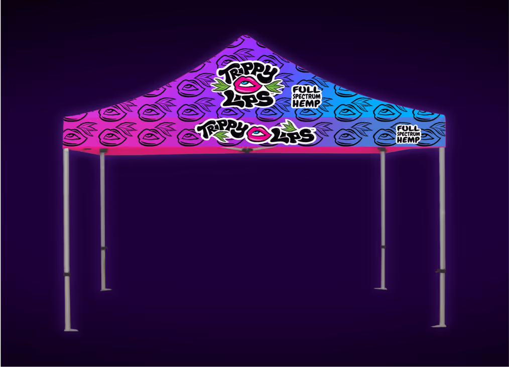 Trippy Lips custom tent
