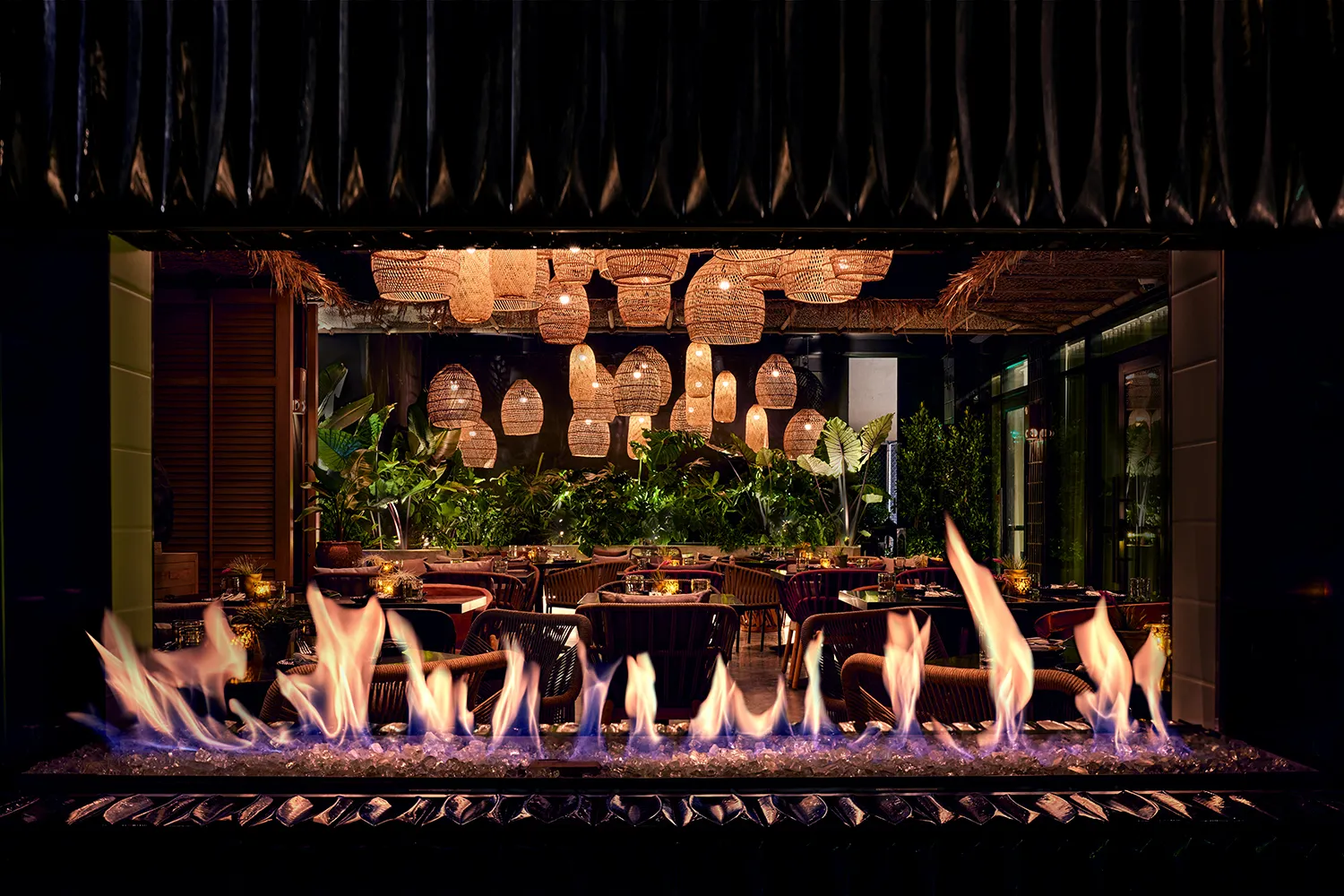 Restaurant fireplace