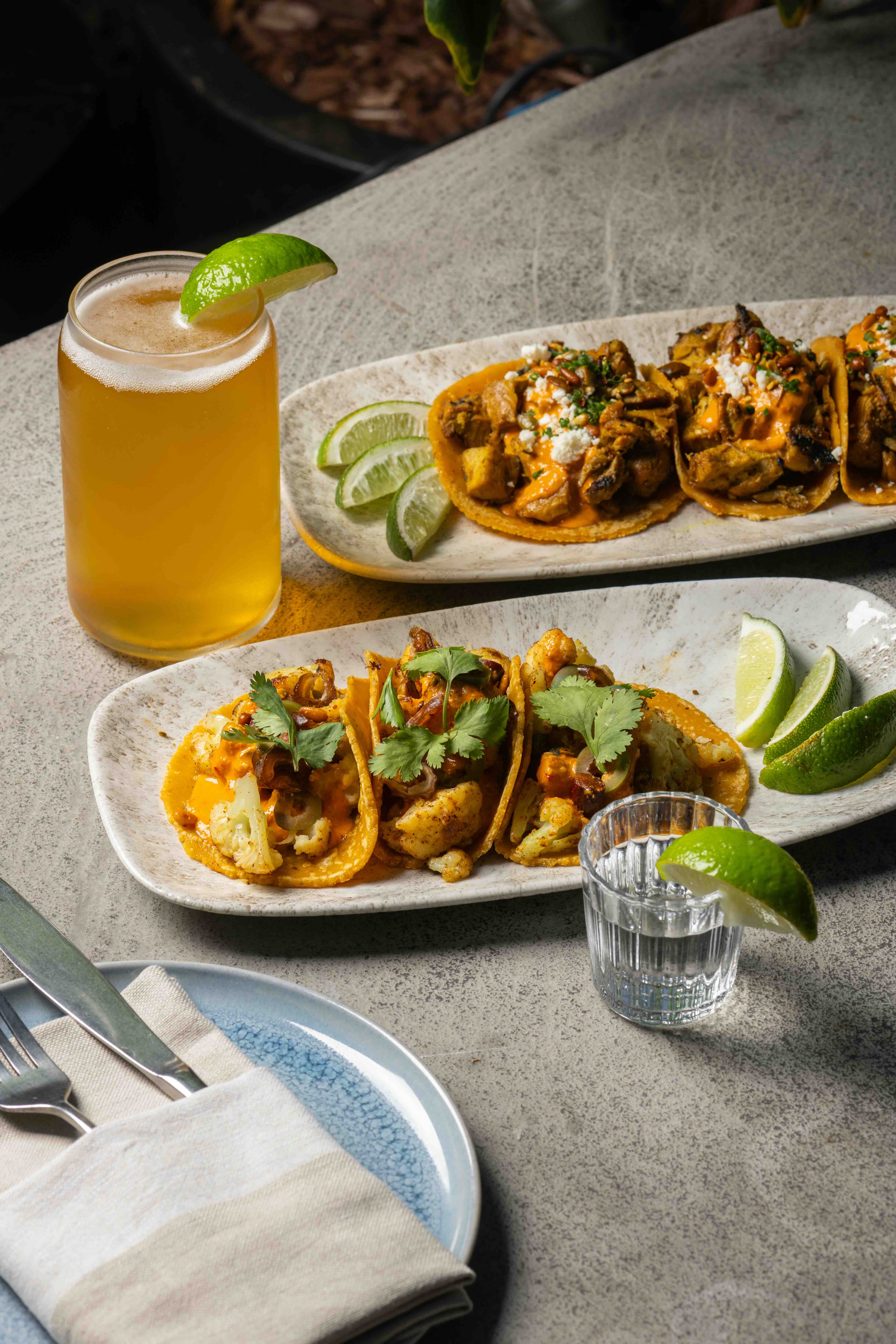 Cauliflower and Chicken Tacos