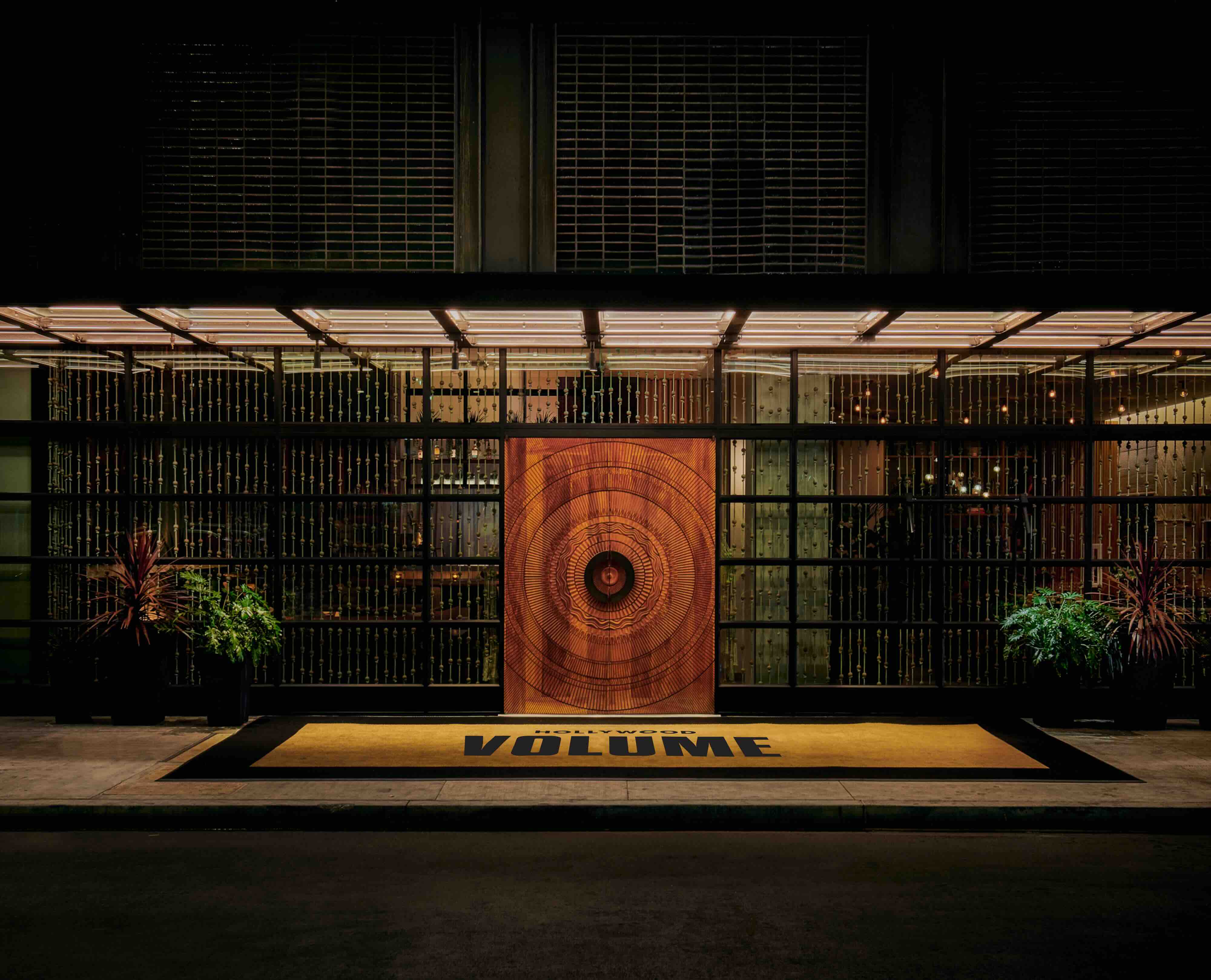hotel entrance with wood door