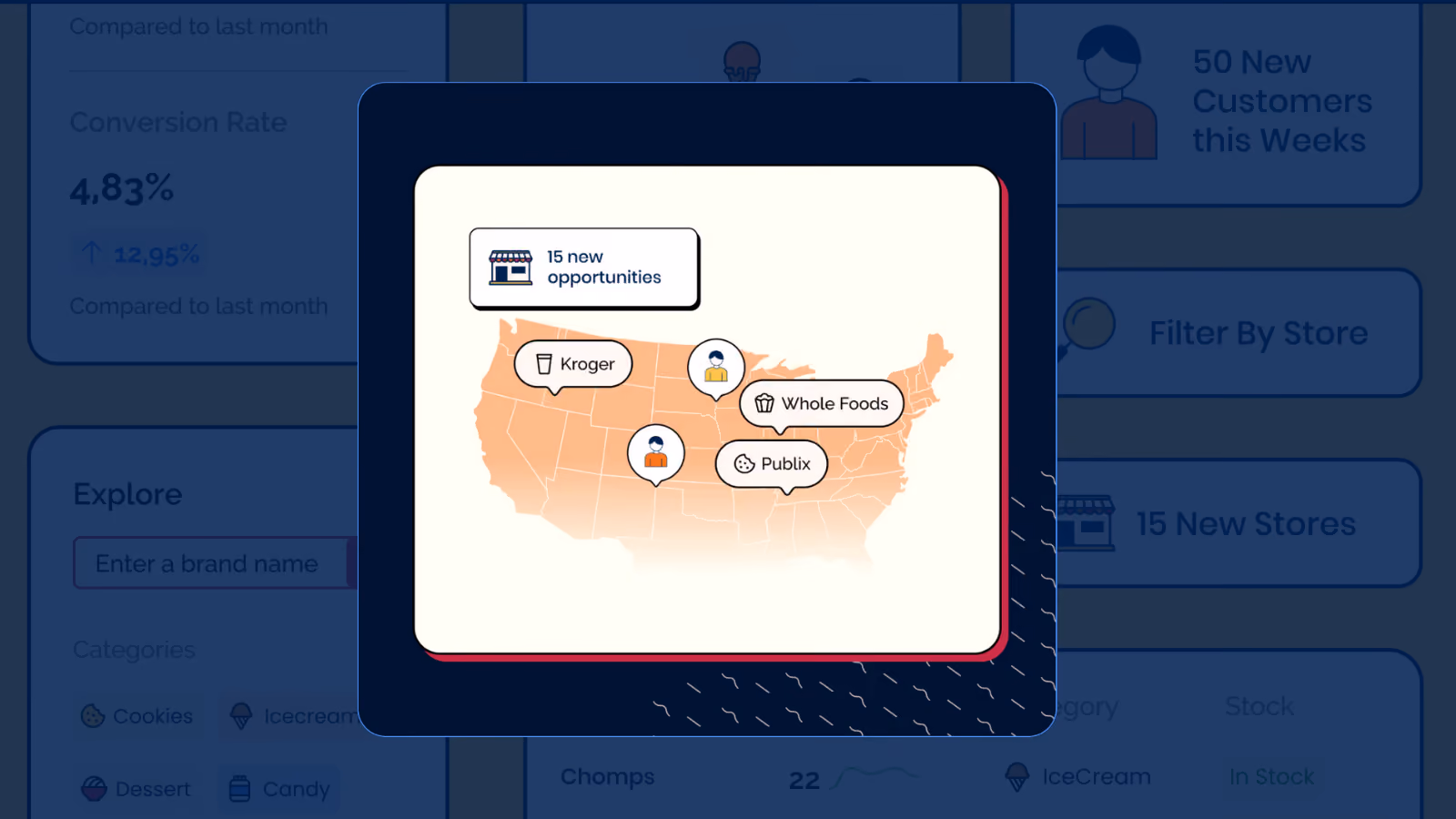 map showing retail store opportunities from consumer demand data