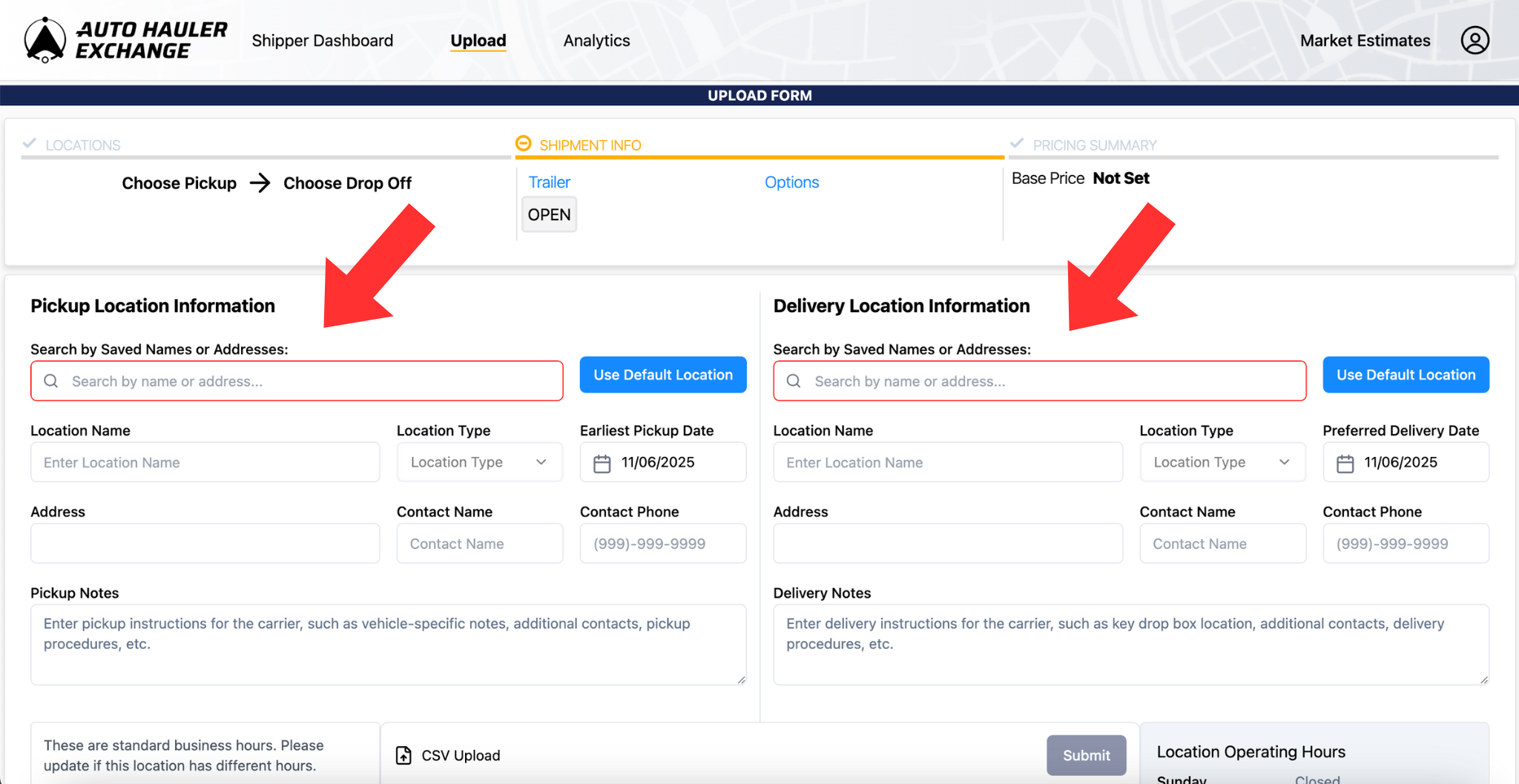 Screenshot from the AHX platform