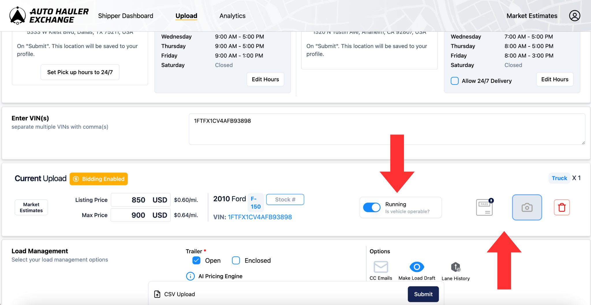 Screenshot from the AHX platform