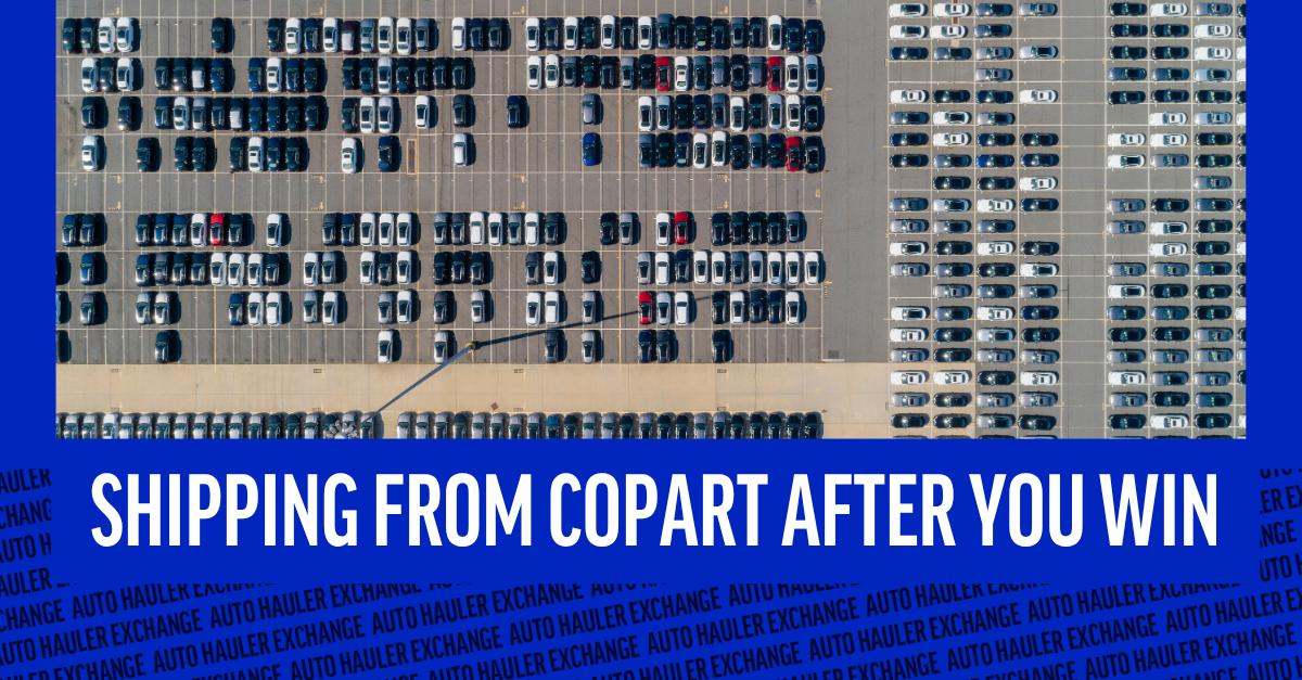 Shipping From Copart After You Win: Storage Clock, Release Docs, Pickup
