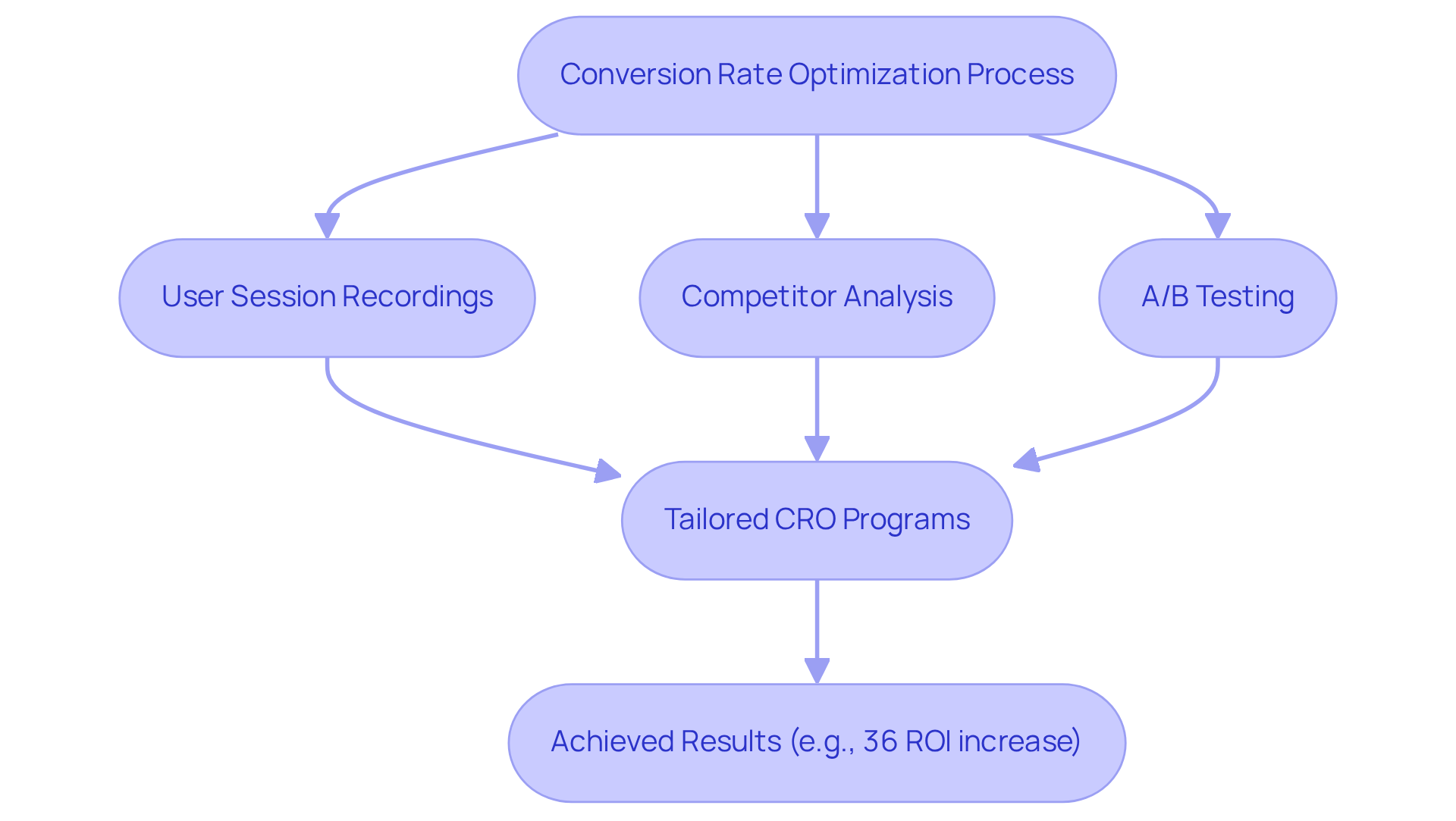 Follow the flow from the starting point through each action taken by Parah Group to see how they optimize conversion rates for DTC brands and achieve significant results.