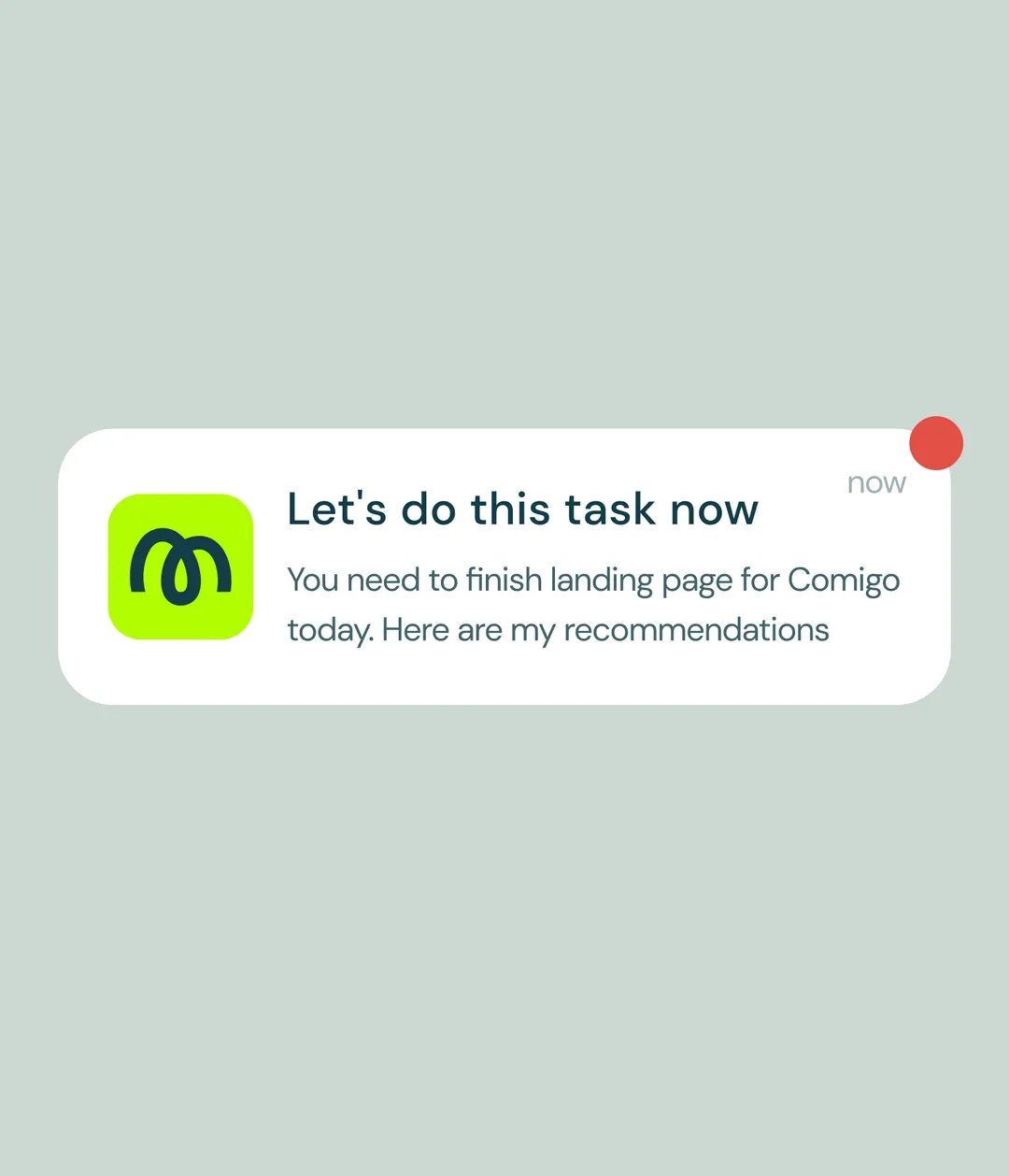 Comigo product screen