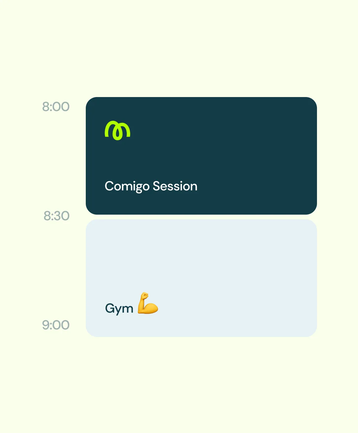 Comigo product screen