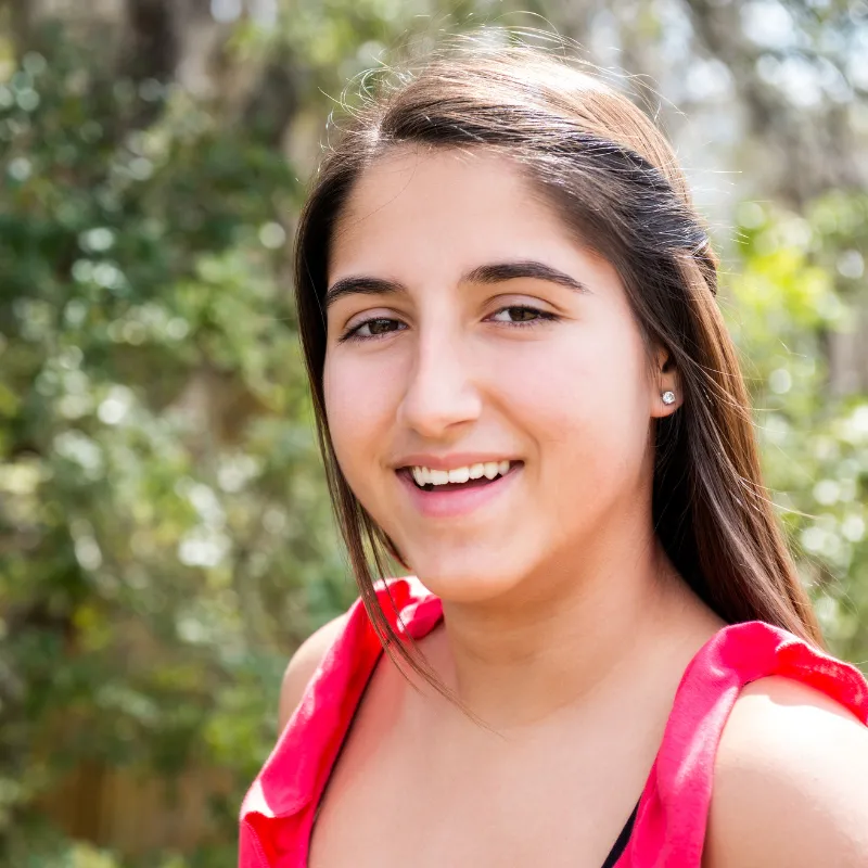 teenage girl outside