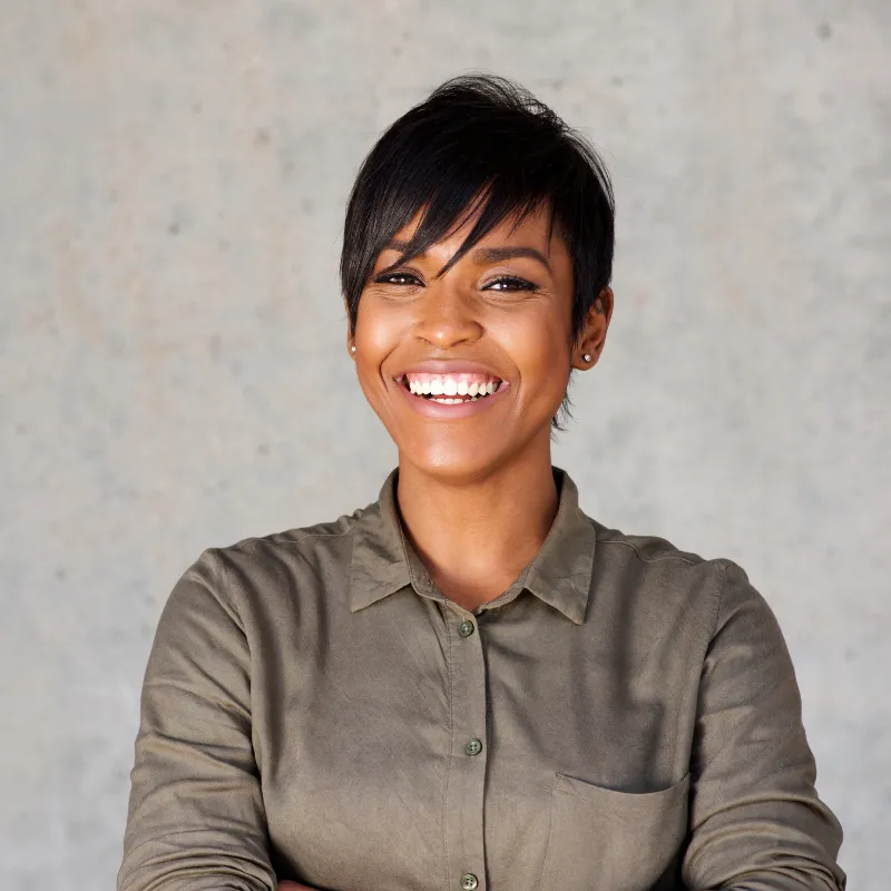 black woman smiling