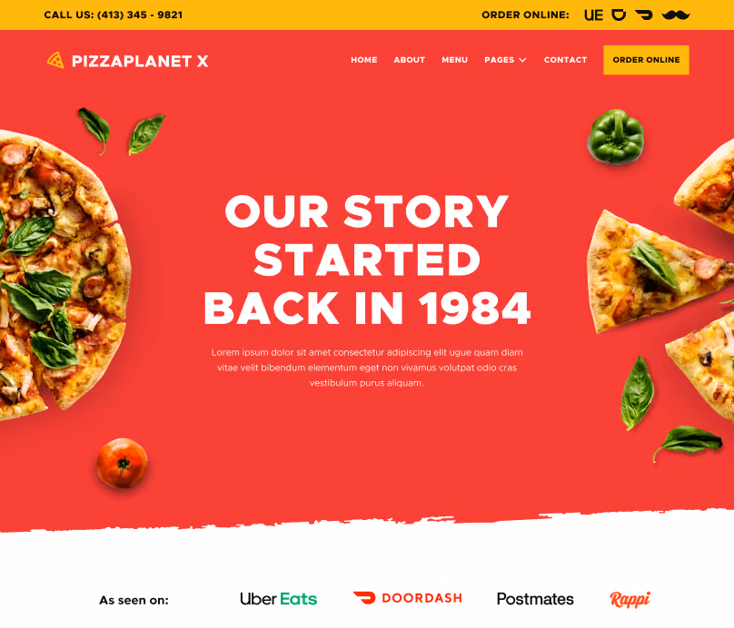 About - Pizzaplanet X Webflow Template