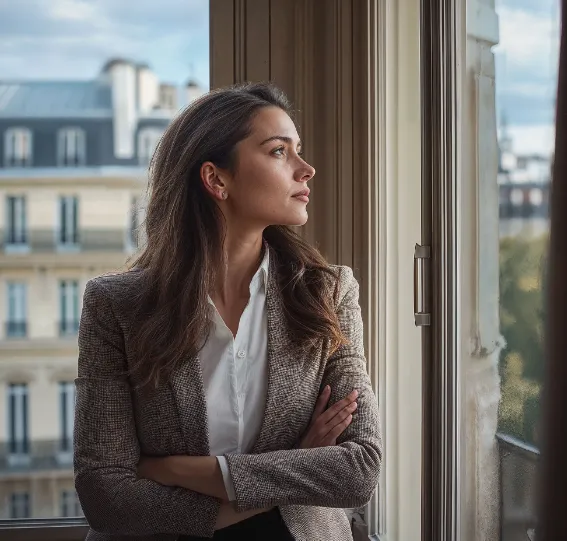 Une dirigeante de PME devant une pile de factures à traiter
