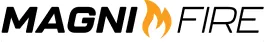 MagniFire brand logo with stylized flame between words.