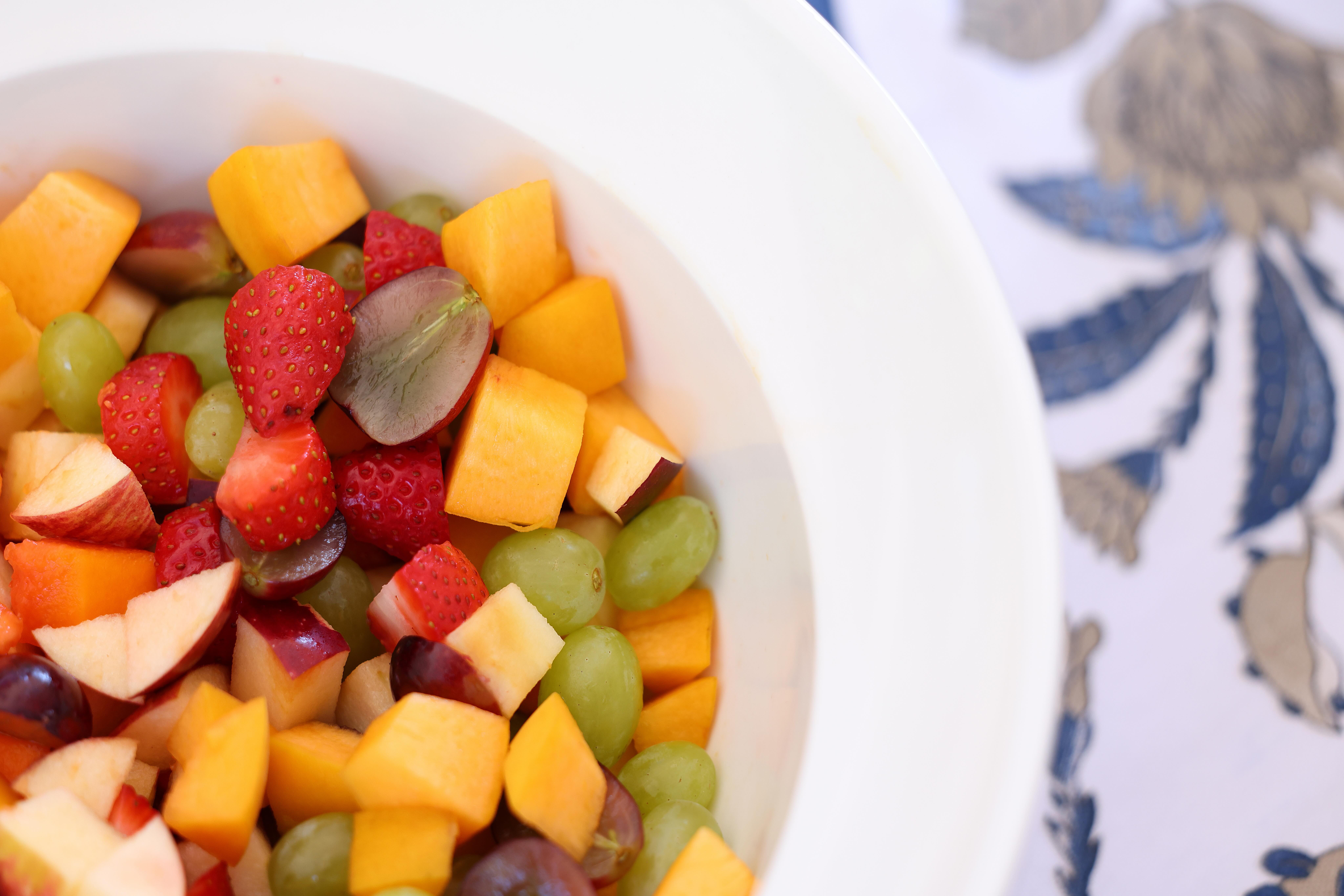 a bowl of fruit salad