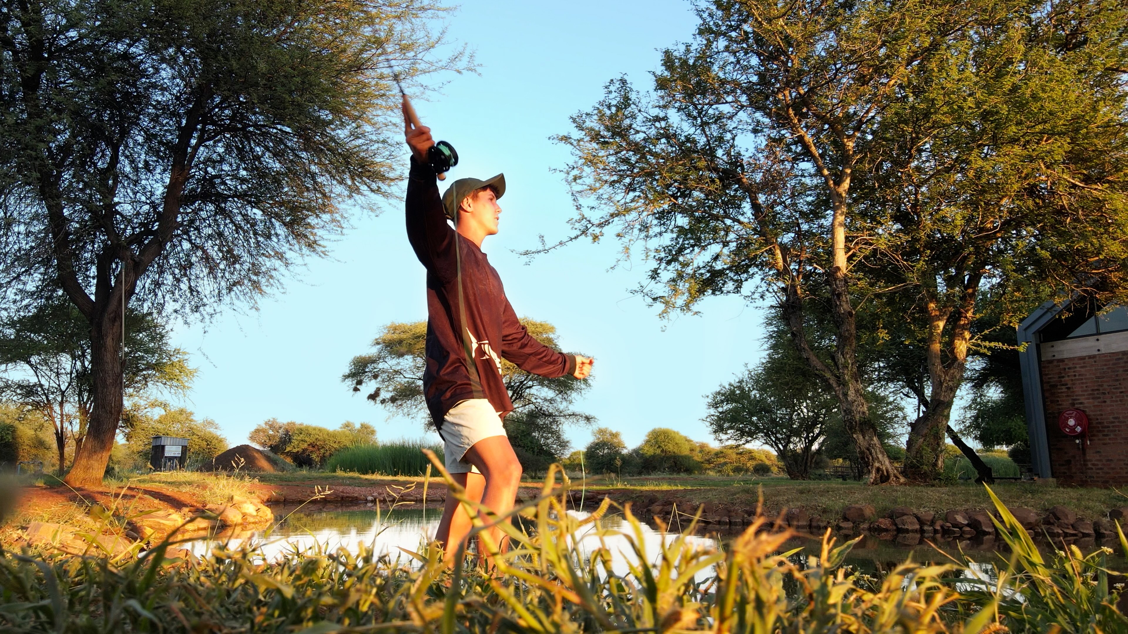 Man fly fishing at Naka luxury Lodge