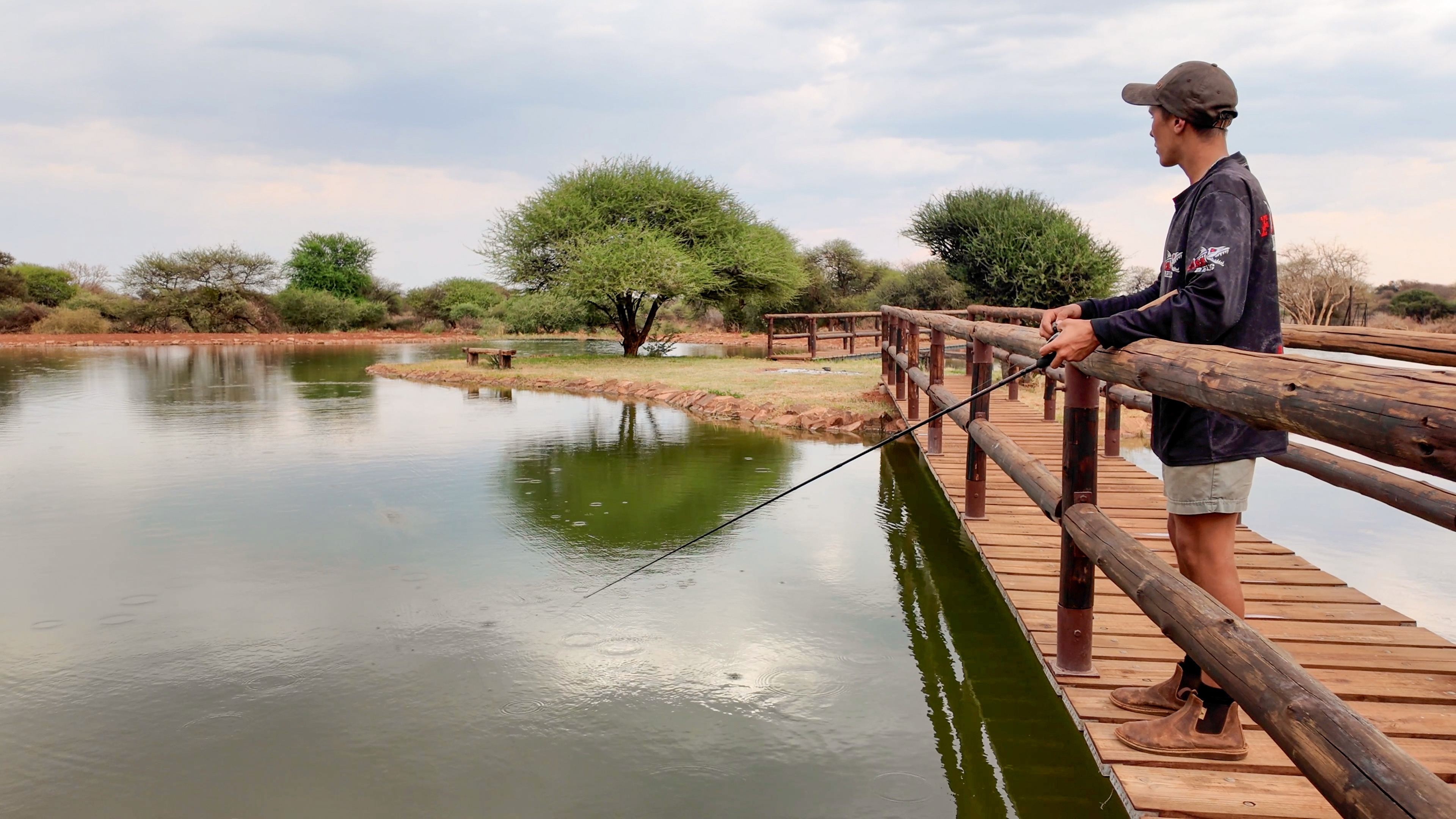 Man fly fishing at Naka luxury Lodge Playing with Pisces Fishing experience