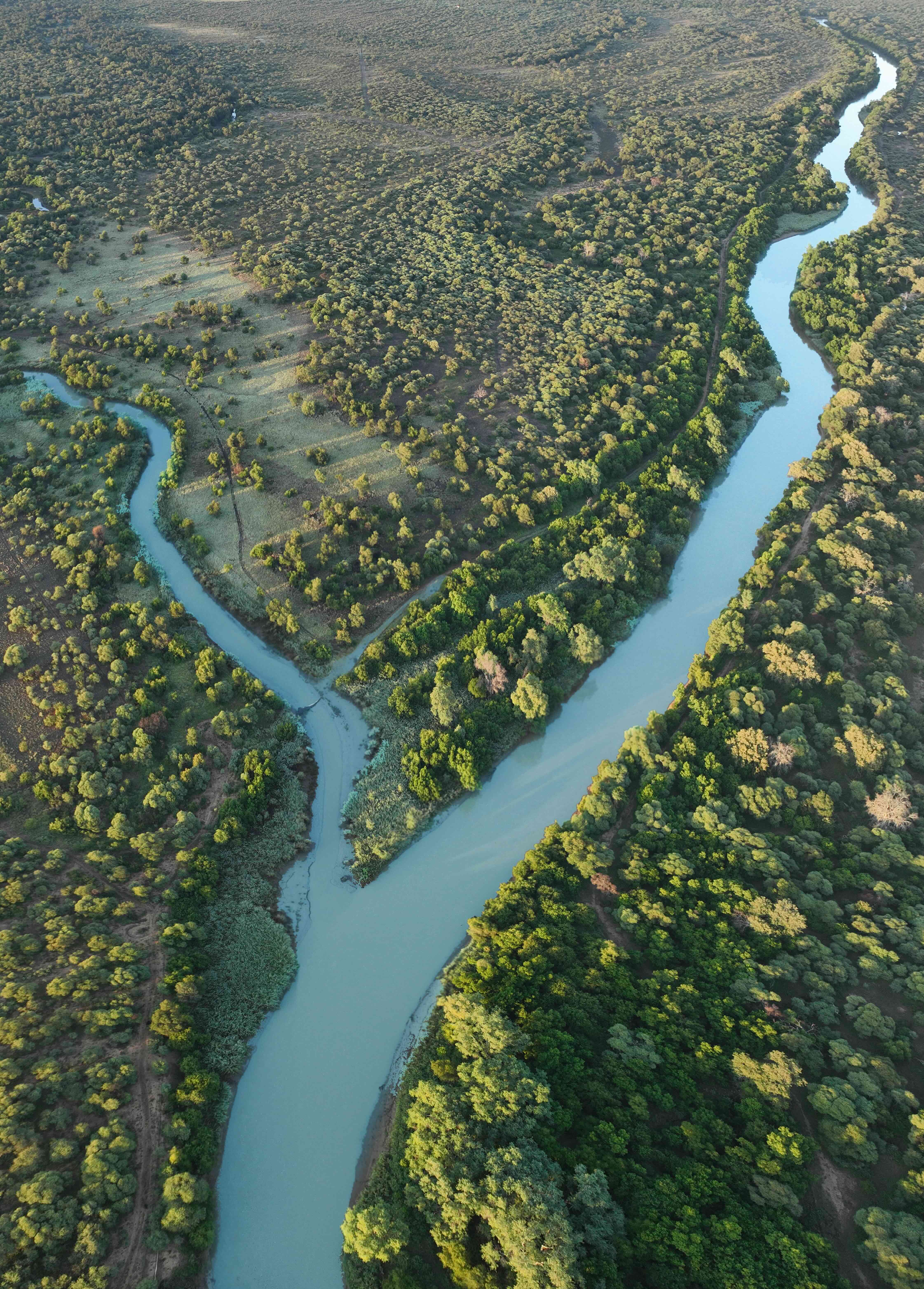 Naka Luxury Lodge birds eye view of rivers