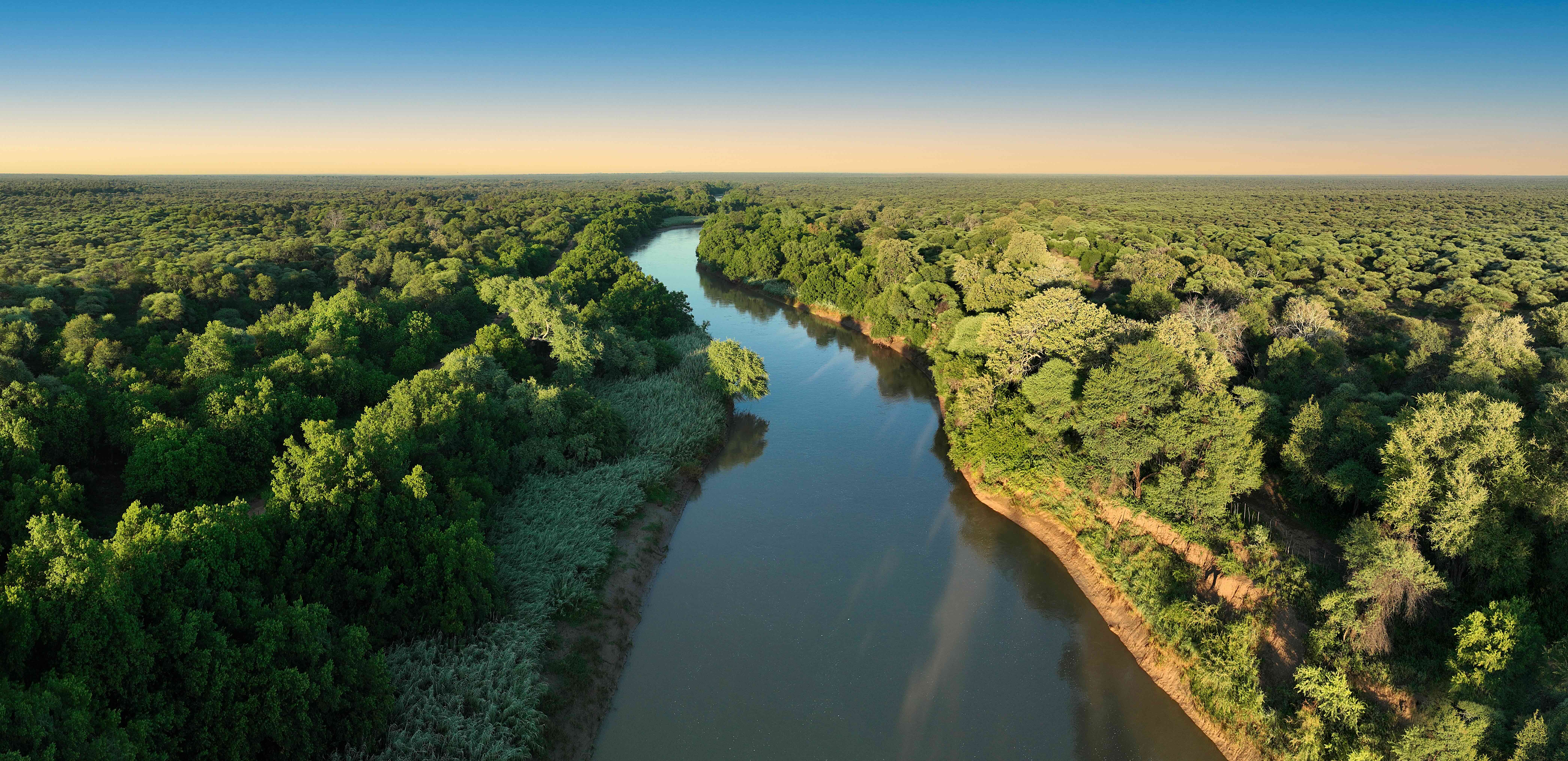 Naka Luxury Lodge birds eye view of rivers