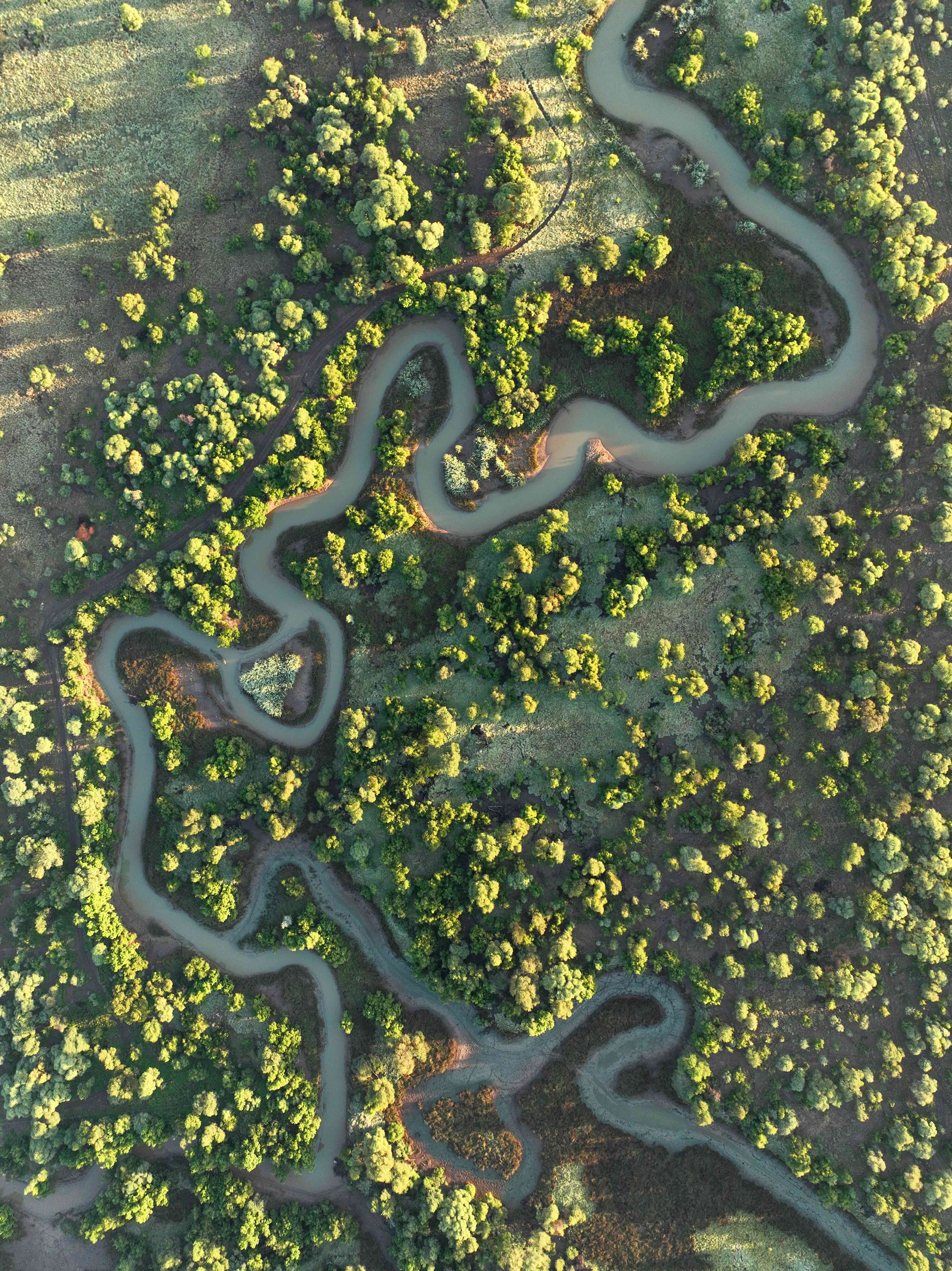 Naka Luxury Lodge birds eye view of rivers