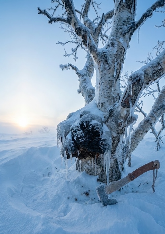 Chaga mushroom in the wild