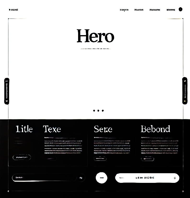 An image of a sample hero section of a webpage