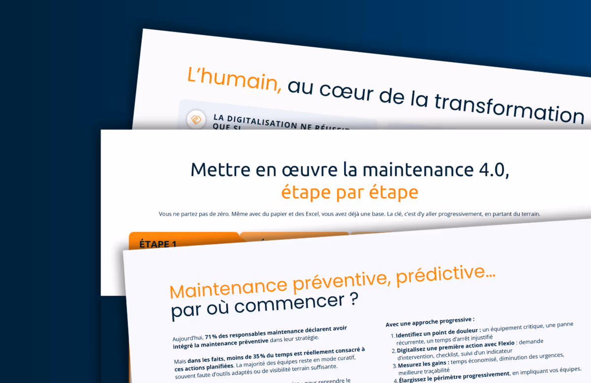 Aperçu de quelques pages du guide "maintenance 4.0"