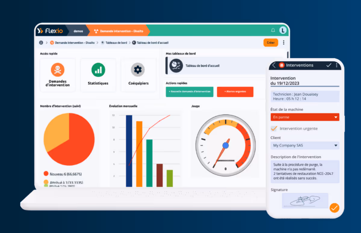 Visuel de l'interface Flexio