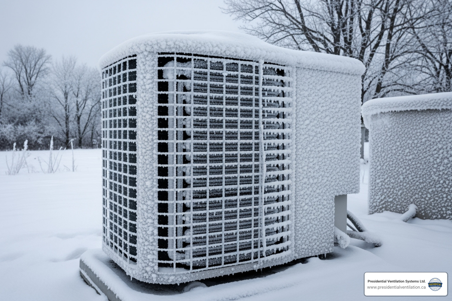 frozen outdoor heat pump unit - heat pump repair halifax