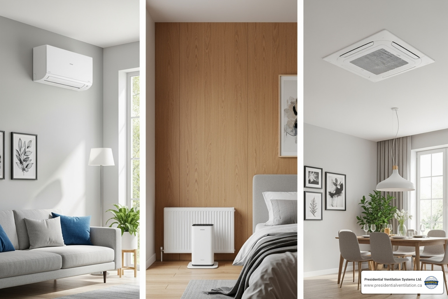 different types of indoor units - ductless heat pump installation