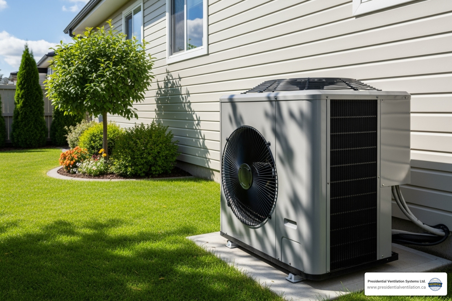 clean and well-maintained heat pump unit - heat pump fan replacement