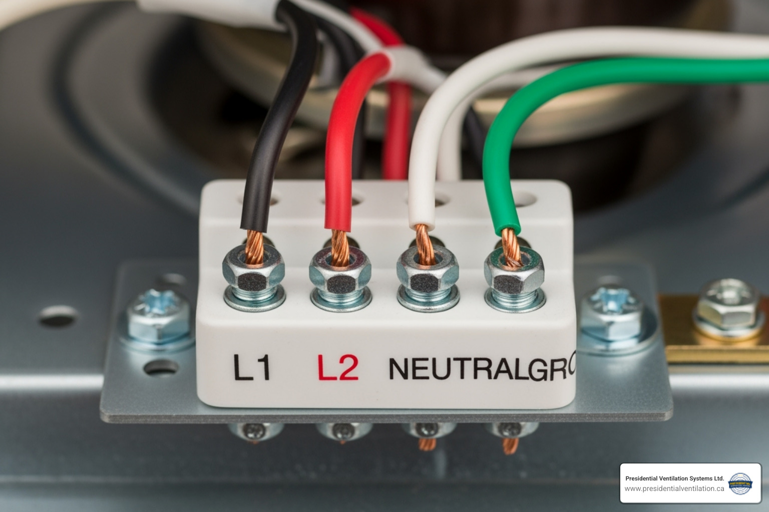 4-wire connection on a stove's terminal block - Electric stove wiring